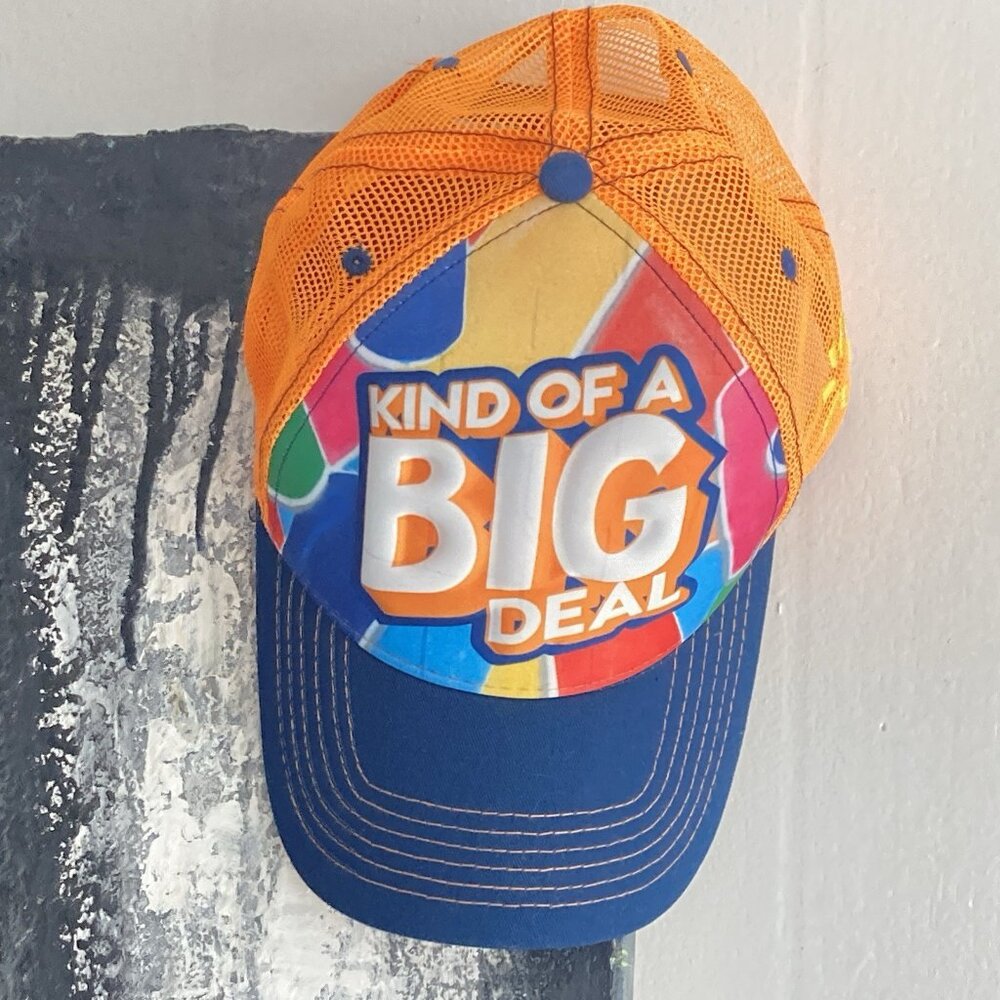 “Kind Of A Big Deal" Snap Back Hat Bold Graphic Blue Orange
